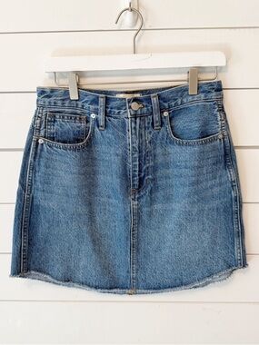 Madewell | Rigid Denim A-Line 100% Cotton Skirt Size 27